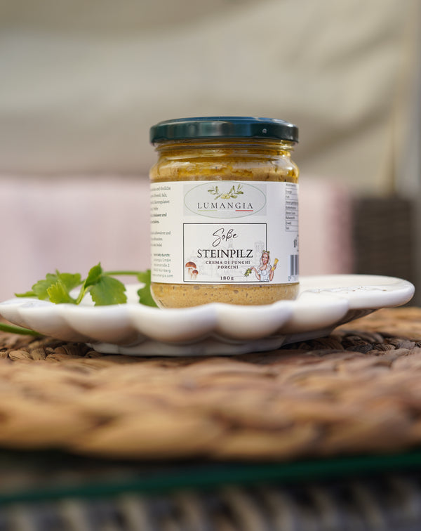 Vegane Steinpilzsoße – cremige Salsa di Funghi Porcini aus Italien