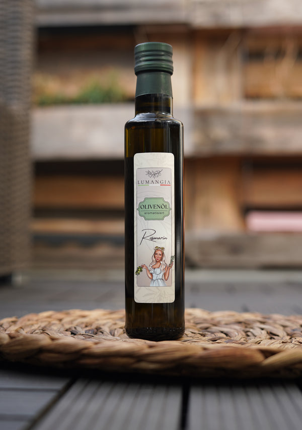 Olivenöl mit Rosmarin-Aroma in Flasche – jetzt direkt online sichern